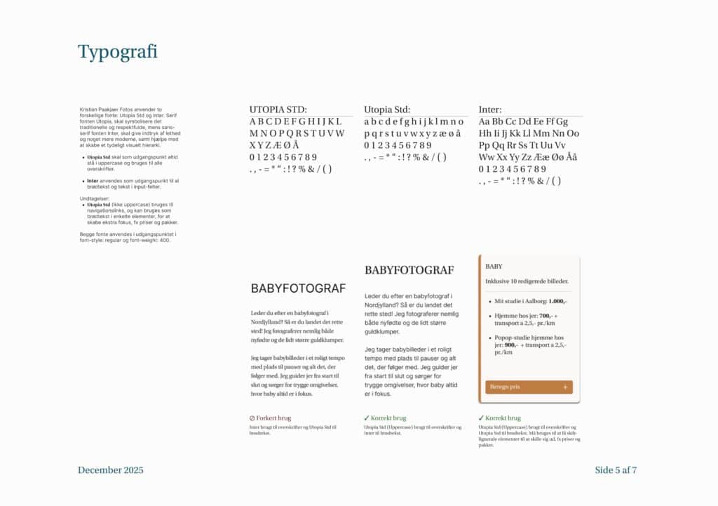 Designmanual: Typografi